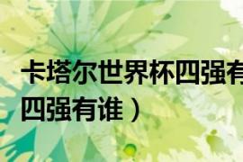 卡塔尔世界杯四强有谁夺冠了（卡塔尔世界杯四强有谁）