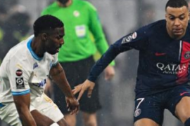 巴黎圣日耳曼队以2-0战胜马赛队在法甲积分榜上领先12分
