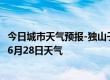 今日城市天气预报-独山子天气预报克拉玛依独山子2024年06月28日天气