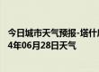 今日城市天气预报-塔什库尔干天气预报喀什塔什库尔干2024年06月28日天气