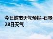 今日城市天气预报-石景山天气预报北京石景山2024年06月28日天气