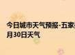 今日城市天气预报-五家渠天气预报五家渠五家渠2024年06月30日天气