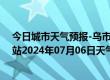 今日城市天气预报-乌市牧试站天气预报乌鲁木齐乌市牧试站2024年07月06日天气