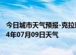 今日城市天气预报-克拉玛依天气预报克拉玛依克拉玛依2024年07月09日天气