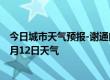 今日城市天气预报-谢通门天气预报日喀则谢通门2024年07月12日天气