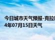 今日城市天气预报-克拉玛依天气预报克拉玛依克拉玛依2024年07月15日天气