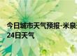 今日城市天气预报-米泉天气预报昌吉回族米泉2024年07月24日天气