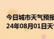 今日城市天气预报-恒山天气预报鸡西恒山2024年08月01日天气