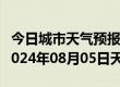 今日城市天气预报-仲巴天气预报日喀则仲巴2024年08月05日天气