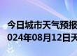 今日城市天气预报-黑水天气预报阿坝州黑水2024年08月12日天气