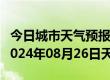 今日城市天气预报-色达天气预报甘孜州色达2024年08月26日天气