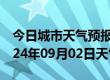 今日城市天气预报-墨脱天气预报林芝墨脱2024年09月02日天气