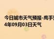 今日城市天气预报-鹰手营子矿天气预报承德鹰手营子矿2024年09月03日天气