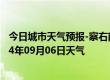 今日城市天气预报-察右前旗天气预报乌兰察布察右前旗2024年09月06日天气