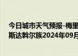 今日城市天气预报-梅里斯达斡尔族天气预报齐齐哈尔梅里斯达斡尔族2024年09月09日天气